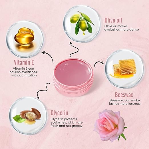 PERMANIA Lash Lift Balm Glue, New Eyelash Lifting Adhesive，0.35oz/10g Lash Lift Glue Strong Viscosity and Water Solubility for Lash Perm Kit (Rose)