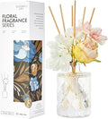 Creamy Vanilla Reéd Diffuser, Milky Coconut, 6.7 oz Flower Diffuser with Sticks, Modern Farmhouse Decor, Bathroom & Office Decor, Room Freshener