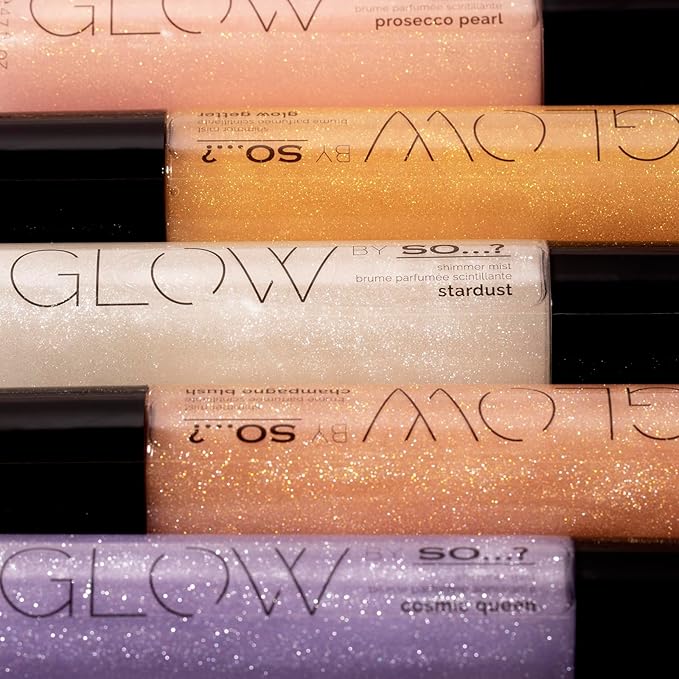 So…? Glow Shimmer Mist - Body Spray for Women - Fruity Floral Notes - Adds Sparkle and Fragrance - Vegan Body Mist - Stardust - 4.7 oz