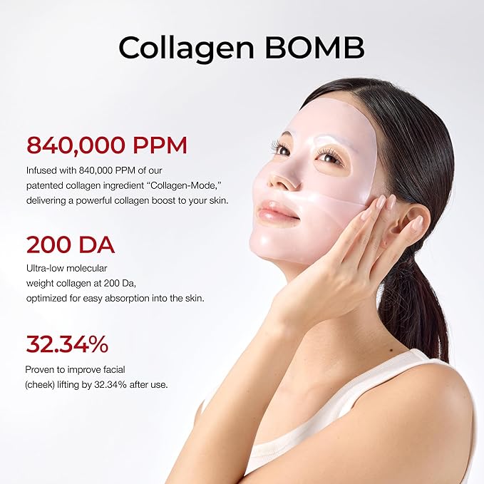 CANDORLOV CDL Collagen Duo: Collagen Lifting Mask (10 Sheets) plus Collagen Boosting Cream - Korean Glass Skin Glow Set, Anti-Aging, Firming & Deep Hydrating with CollagenMode Phyto PDRN