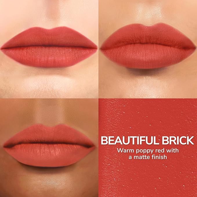SeneGence LipSense HydraMatte Long-Lasting Liquid Lipstick – Beautiful Brick, 0.25 Fl Oz. Up to 6-Hour Wear. Waterproof. Transfer-Proof Cream-to-Matte. Hydrating. Vegan. Alcohol-Free.