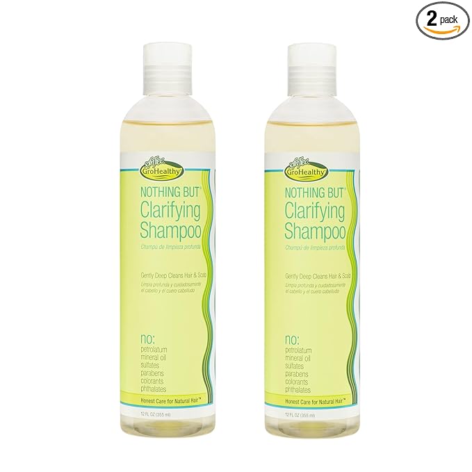 Clarifying Shampoo Sulfate-Free Detox for Natural Hair - Hair Shampoo - Removes Buildup - 12oz - Pack of 2