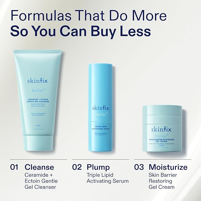 Skinfix Skin Barrier Restoring Gel Cream - 1.7 oz - Non-Greasy Moisturizer for Normal to Combination Skin - Hydrates, Plumps & Smooths - Non-Comedogenic, Fragrance Free, Vegan, Cruelty Free