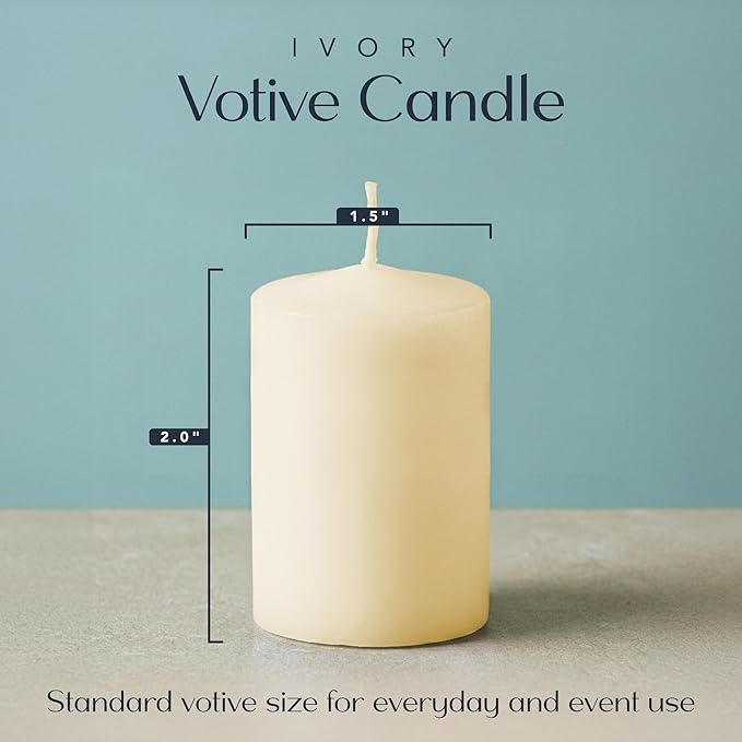 Royal Imports Votive Candles Unscented Candles for Wedding Centerpieces Ivory, Pack of 36 Dripless Wax for Parties, Aromatherapy, Devotional, Home Décor, Spas & Holiday Gifts