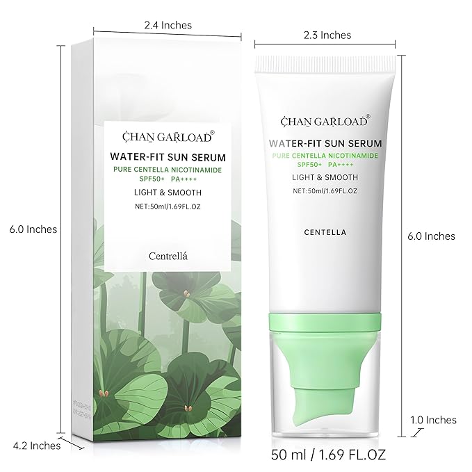 Korean Sunscreen for Face & Body – SPF 50+ Madagascar Centella Mineral Sunblock, Tinted Moisturizer with Hyaluronic Acid & Niacinamide, Lightweight, Hydrating & No White Cast, 50ml