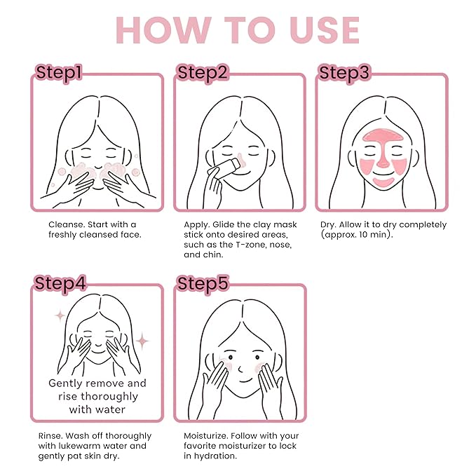 PDRN Pink Clay Stick Mask, with Salmon DNA PDRN Niacinamide Blackhead Remover Pore Cleansing Gentle Exfoliation Improve Uneven Skin Tone Mud Mask Skincare for Face All Skin Types