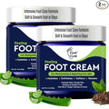 Tea Tree Oil Foot Cream - Moisturizing Athletes Foot Care For Dry Cracked Feet Cream - Heel & Callus Removal, Toenail Treatment, Itchiness Relief - Made in USA Foot Cream, 2 Ounce Pack of 2