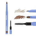 ALLEYOOP Swift Eyebrow All-In-1 Brow Definer with Built-In Sharpener & Spoolie Brush, Water & Smudge Resistant and Eyebrow Pencil for Women, Natural Matte Finish, Vegan, Cruelty-Free (Medium Brown)