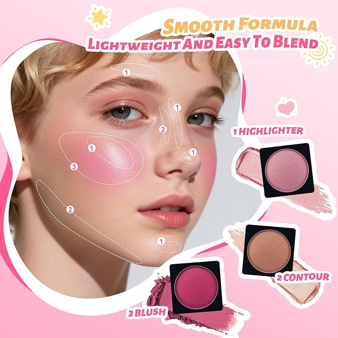 Color Nymph Girls Makeup Kit For Teens Girls | All In One Makeup Set with Lockable Storage Box, Built-in Mirror, Eyeshadow, Blush, Contour, Highlighter, Lipgloss, Lipliner, Eyeliner, Lip Balm