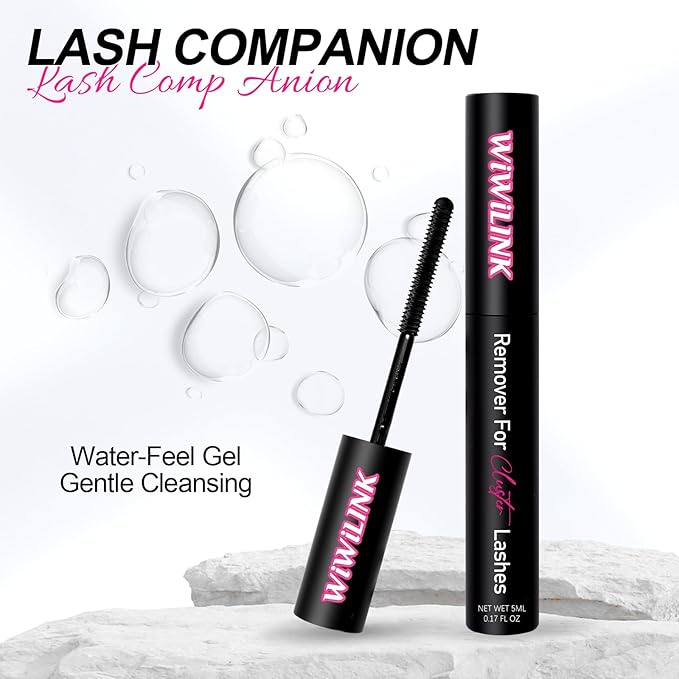 Lash Glue Remover for Lash Extensions Eyelash Extension Remover 5 ML Gentle Eyelash Glue Remover DIY Lash Clusters Remover Mascara Wand Cluster Lashes Removal Gentle Eye Cleanser