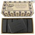 One With Nature Activated Charcoal Soap 4oz 6-Pack Gift Box – Detoxifying and Exfoliating Charcoal Soap Bar with Dead Sea Salt for Face & Body, for Men & Women