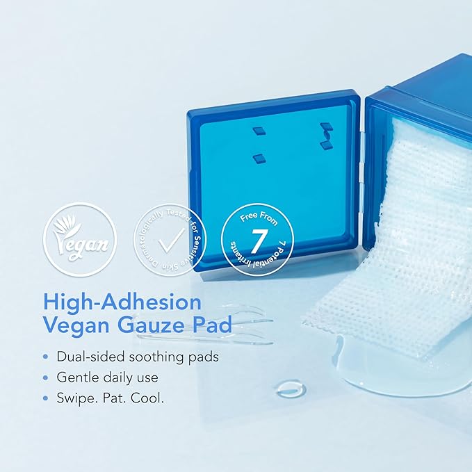LEADERS Teca Cooling Toner Pad - Instant Relief for Dry, Overheated Skin | Vegan-Certified | Clinically Proven Efficacy | Korean Skincare 80 Pads x 130ml
