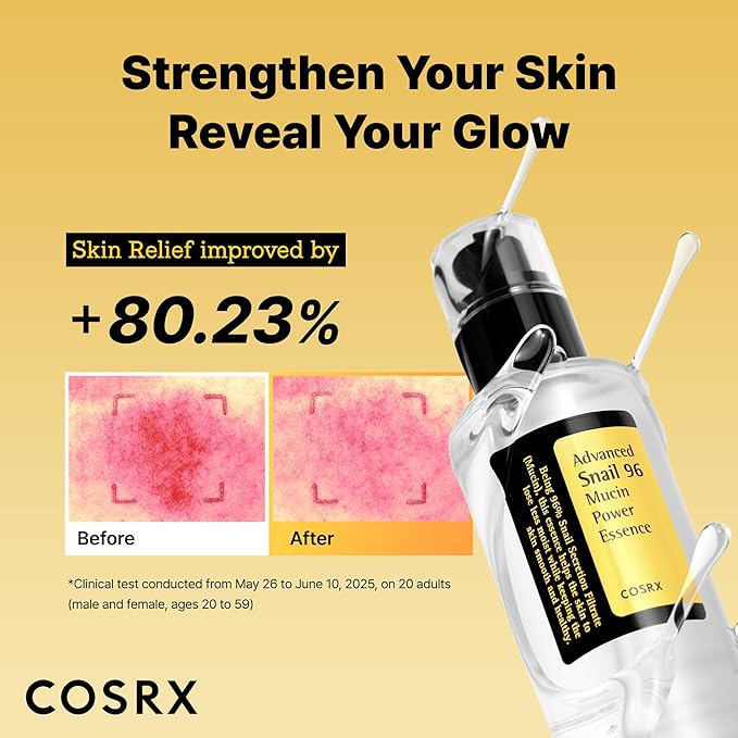 COSRX Snail Mucin 96% Repairing Serum, Hydrating Serum for Face with Snail Secretion Filtrate for Dull Skin & Fine Lines, 100ml, Korean Skin Care