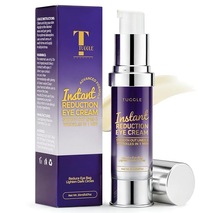 Tuggle Instant Eye & Face Tightening Serum, Instant Lift Eye Gel Cream Rapid Improve Under Eye Bags and Puffiness, Tightener Wrinkles & Fine Lines Fast, for Women & Men in Minutes, 0.67 oz