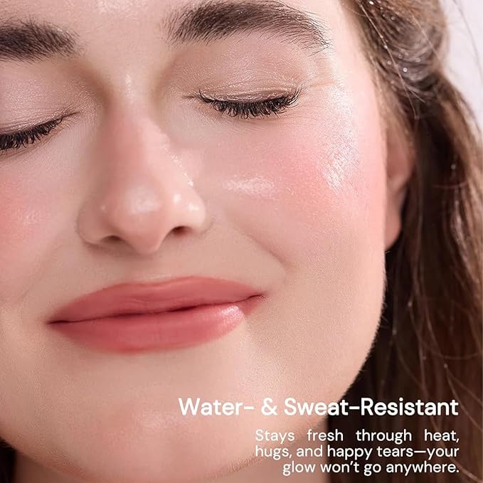 Flower Knows Strawberry Cupid All Day Glow Liquid Blush,Sweat & Water-Resistant Dewy Blush for Cheeks,Blendableand Hydrating Warm Dusty Rose Face Makeup for Women & Girls,0.25 Fl Oz(02 Coastal Rose)