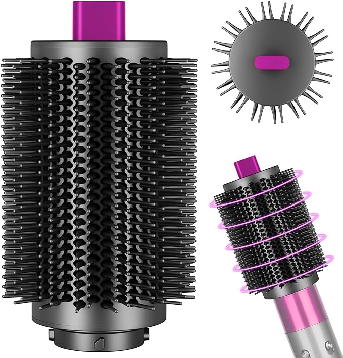 Upgraded Large Round Volumizing Brush Attachment for Dyson Airwrap HS01/05/08, Round Brush for Dyson Air wrap Accessories for Straighten Fast Dry Big Curls Add Volume