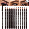 12Pcs Eyebrow Pencils for Women, Wooden Hard-Core Dark Brown Eyebrow and Eyeliner Pencil, Long Lasting Waterproof and Sweat-Proof,Beginner Makeup Brow Pencil,Create a Natural Eye Brow Makeup