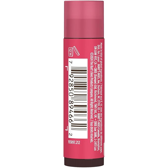 Burt's Bees Lip Tint Balm, Mothers Day Gifts with Long Lasting 2 in 1 Duo Tinted Balm Formula, Color Infused with Deeply Hydrating Shea Butter for a Natural Buildable Finish, Petal Rose (2-Pack)