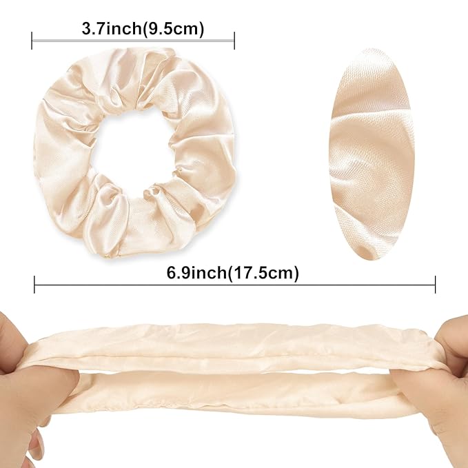Silk Satin Scrunchies for Women Girls 24 PCS Hair Scrunchies Silk Satin Hair Ties for Thick Hair Bulk Hair Ties Hair Accessories