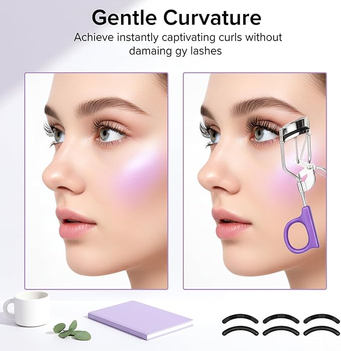 100 Pack Eyelash Curler Refills Eye Lash Curler Pads Universal Eye Lash Curlers Refill Pads High Elasticity Silicone Replacement Pad Gentle Safe on Lashes Compatible with Eyelash Curlers
