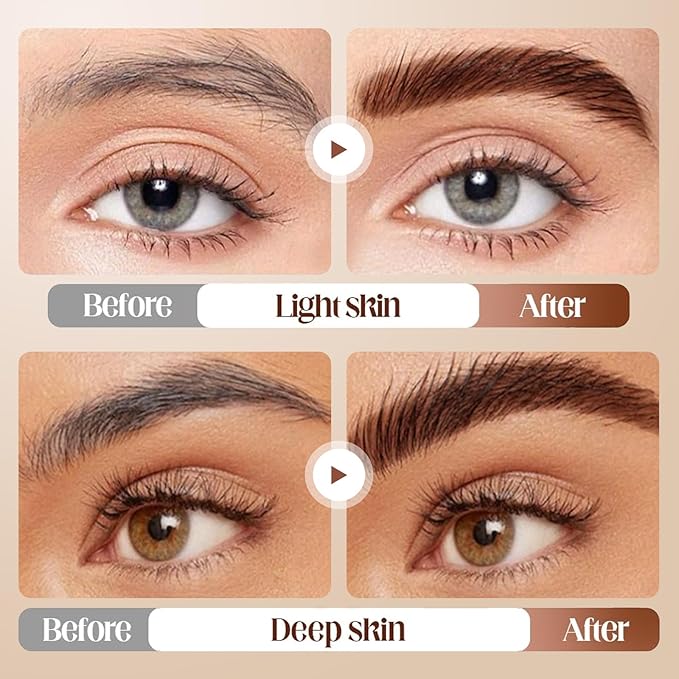 Long-lasting Waterproof Smudge-proof Liquid Eyebrow Gel/Tint, Sweatproof Eyebrow Dye Cream - Multifunctional Brow Definer for Salon Use, Eyebrow Dye for Women （BROWN）