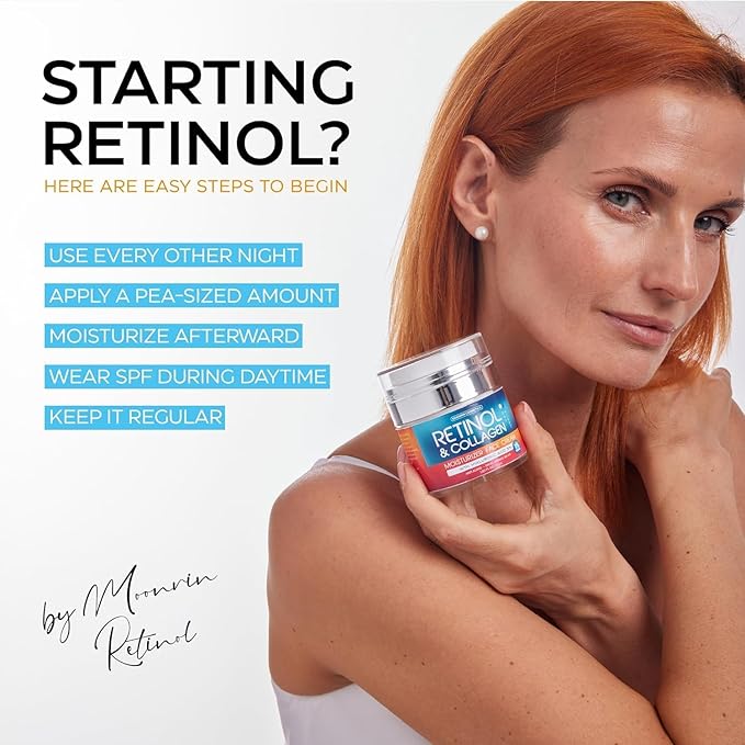 Retinol Cream for Face 2-Pack – Anti-Aging Moisturizer with Hyaluronic Acid & Collagen, Day & Night Face Cream for Wrinkles & Fine Lines, 3.7 Oz (Pack of 2)