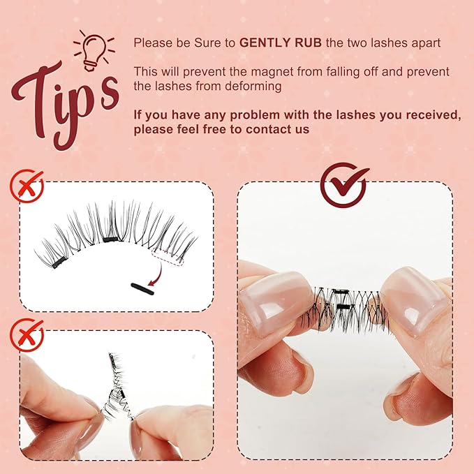 Higu clace Magnetic Eyelashes with Applicator Soft Magnetic Lashes Natural Look Wispy Magnet Lashes Easy to Wear and Remove （DJCX-H04）