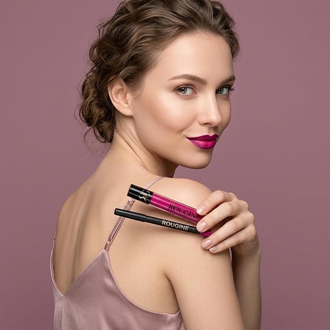 Matte Lipstick & Lip Liner Set for Women – Red Love Shade – Long-Lasting Waterproof 2-in-1 Lip Kit – Smudge-Proof Liquid Lipstick with Precision Liner, Enriched with Vitamin E & Shea Butter