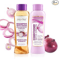 Anyeluz Onion Shampoo and Conditioner for Hair Growth with Biotin, Salt and Paraben Free Hair Care Duo with Keratin and Botanical Extracts for Stronger Softer Hair