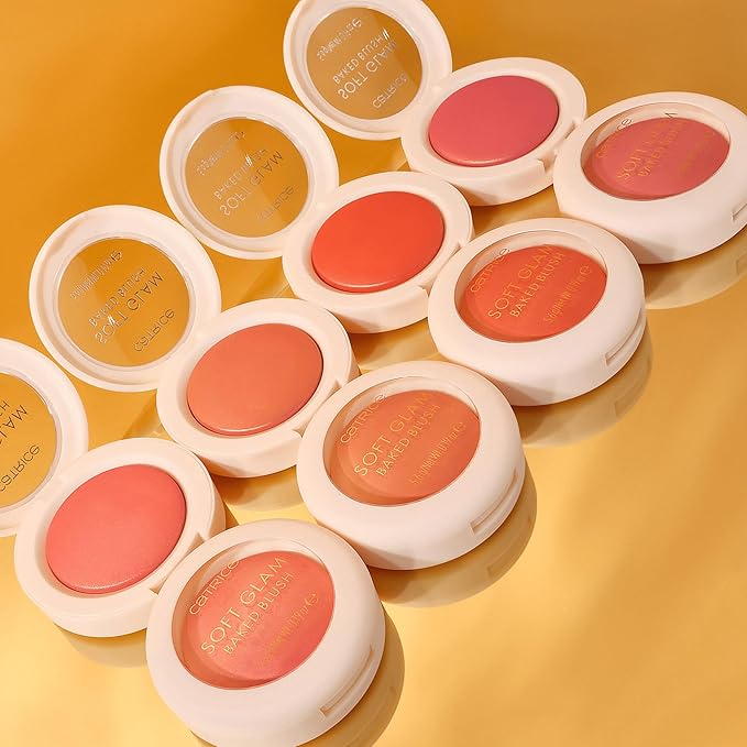 Catrice Soft Glam Baked Blush | Luminous, Lightweight Powder for Buildable Color | Vegan & Cruelty Free (030 | Cheeky Coral)