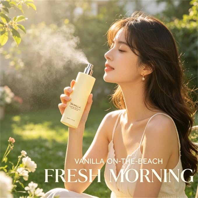 Vanilla on the Hair and Body Mist, Vanilla Ocean Fragrance Spray, Lightweight & Non-sticky, Long-Lasting Fresh Fragrance for Hair & Body, All Skin Types