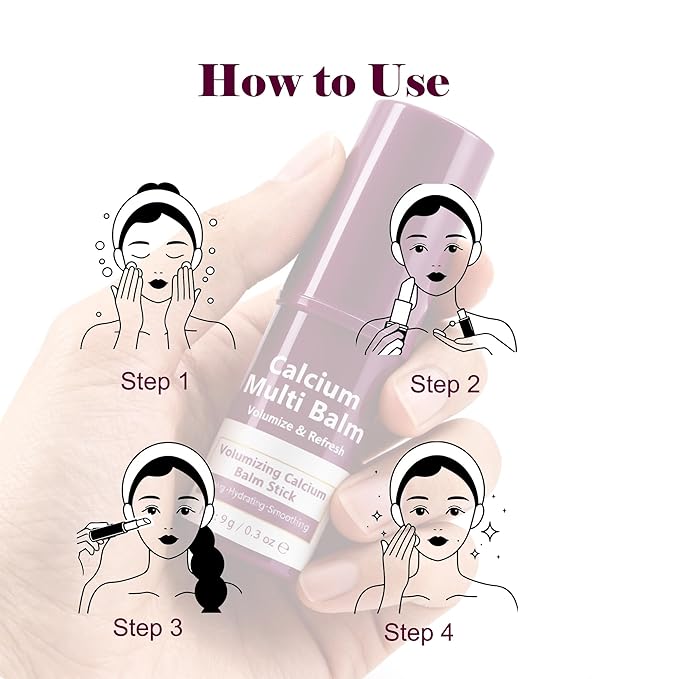 2-Pack Calcium Multi Balm Stick -Collagen Moisturizing Balm Stick for Face,Eyes & Neck, Anti-Wrinkle Eye Cream, Wrinkle Core Sticks For Firming Skin,Hydrating,Anti-aging