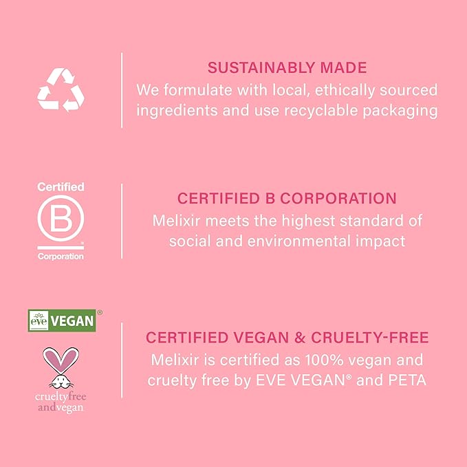 Melixir Vegan Lip Treatment, Sheer Tinted Lip Balm for Instant Hydration & Shine, Moisturizing Lip Gloss, Infused with Vegan Collagen & Jojoba Oil, Cruelty-Free, Korean Skincare-3 Pomelo(0.5oz/15g)
