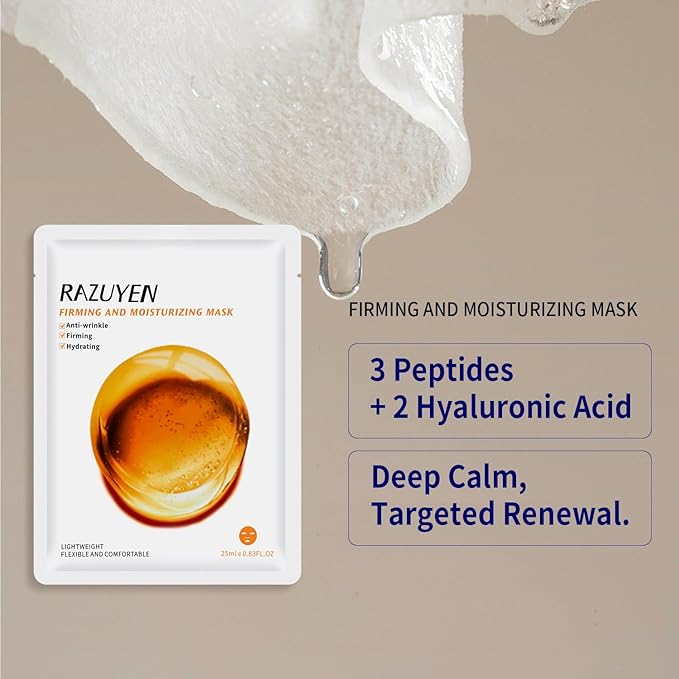 Face Sheet Masks, 9 Variety Packs, Peptide, Vitamin C & Panthenol B5, Antiaging, Brightening,Soothing Facial Skincare Gift Set for All Skin,Moisturizing Face Mask Set.