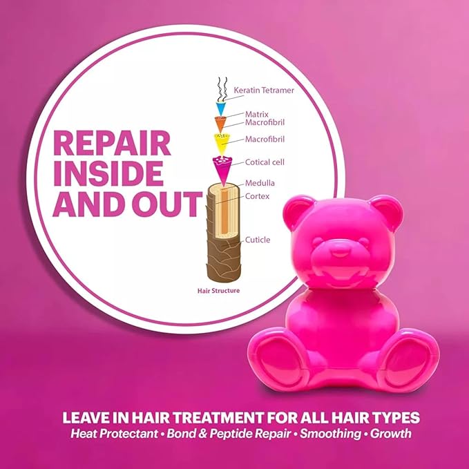 Brite Care & Protect Leave-In Hair Mask Treatment with Bond & Peptide Repair - Smooth, Detangle & Strengthen All Hair Types - Vegan Cruelty-Free - Prevent Split Ends & Boost Hair Health (3.38 Fl Oz)