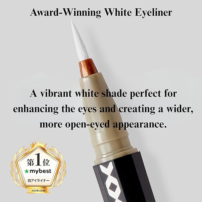 ３６５０ 3650 All Day White Liquid Liner, Waterproof Eyeliner, Smudge- Resistant and Quick Drying