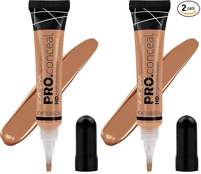 L.A. Girl HD Pro.Conceal, Medium Bisque GC975 (Pack of 2)