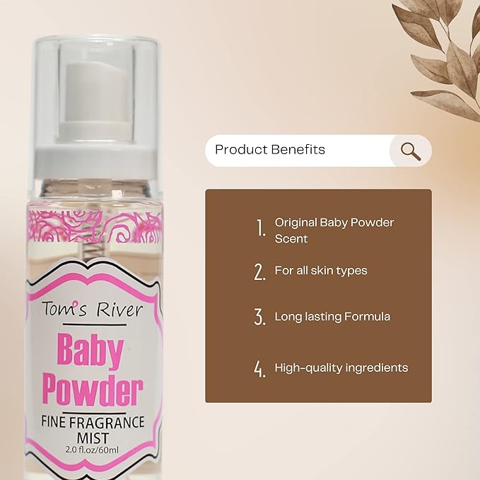 Infinix Baby Powder Scent Fragrance Mist for Women and Men - 2 oz, Clear (2, Baby Powder)
