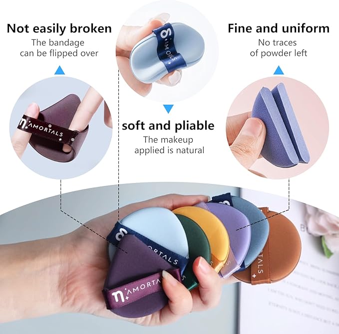 14Pcs Air Cushion Makeup Sponges for Foundation Concealer Teardrop Mix Setting Powder Puff Makeup Cushion Puff Foundation Sponge Blender Sponge for Liquid, Cream, and Powder