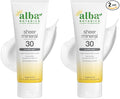 Alba Botanica Sunscreen Lotion, Sensitive Mineral, SPF 30, Fragrance Free, 3 oz (Pack of 2)