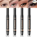 LANGMANNI 4Colors Dual-Ended Cream Eyeshadow Stick Set – Silky Smooth, Waterproof & Transfer-Proof, Built-in Blender Brush, All-Day Matte & Shimmer Wear Eye Makeup(#1+2+3+4)