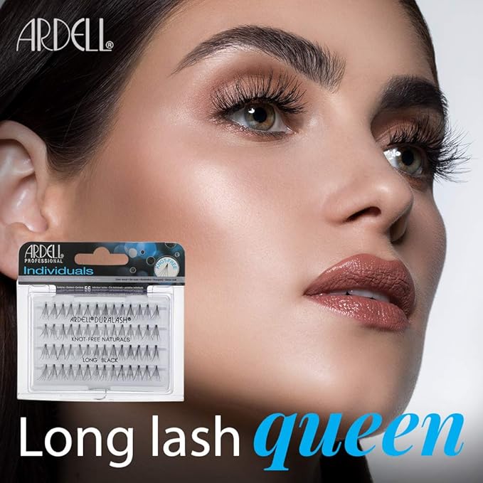 Ardell Individual Lashes - Long, Black, Fake Eyelashes, Natural Look DIY Eyelash Clusters for Easy Application, 4 Pack