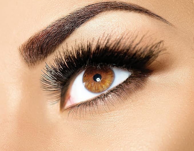 Lash Eyebrow Extensions Kit with 2 Trays of Mink False Eyebrows in Blonde/Light Brown, Eyebrow Glue Clear & Extension Tweezers, Comes on Mixed Length 5-8 mm Mix (Black Tweezer)