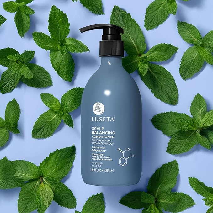 Luseta Scalp-Balancing Conditioner Set for Women, Reducing Build-up with Salicylic Acid, Anti-Dandruff Conditioner for Men, Clarifying Refreshin