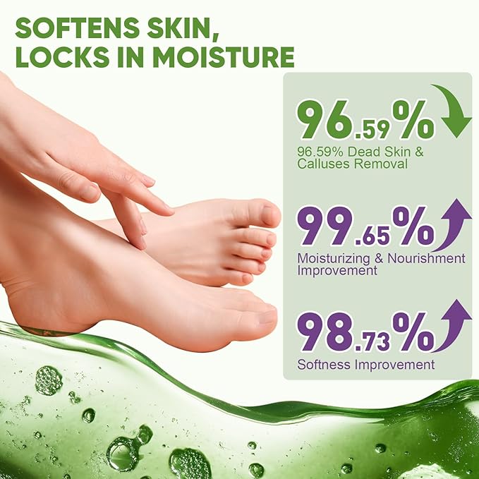 TEAWOO 16 Pairs Moisturizing Foot Masks with Aloe Vera Extract & Jojoba Oil, Intensely Hydrating Foot Mask for Dry Cracked Feet, Moisturizing Socks for Cracked Heel Treatment