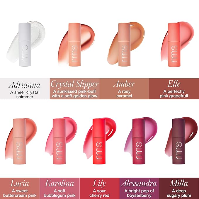 RMS Beauty Legendary Lip Oil – 8-Hour Hydrating Lip Gloss & Tint – Nourishing Organic Jojoba & Cherry Seed Oil – High-Shine, Non-Sticky, Skincare-Infused Lip Color – 0.17 fl oz
