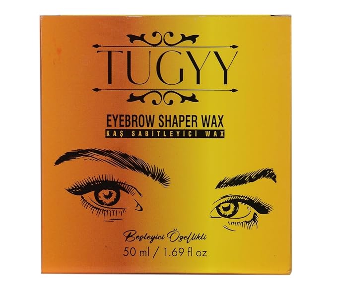 TUGYY Pro Brow Lamination Kit Clear Wax + Dual-Ended Brush | DIY Eyebrow-Long Lasting Quality | Professional Salon-Waterproof Hold | Fluffy, Feathered Brows in 1 Stroke