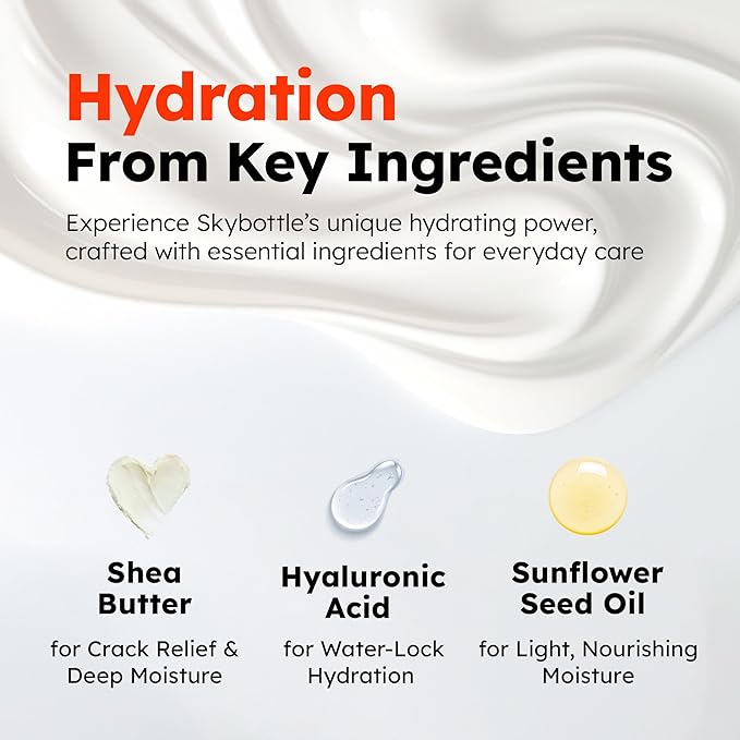 skybottle Scented Hand Cream, Fast-Absorbing Shea Butter & Hyaluronic Acid Moisturizer, Lemon, Lime, Mandarin Scent, Sandalwood Perfume, Korean Lotion Gift for Dry Skin, Travel Friendly, 1.7 Fl Oz