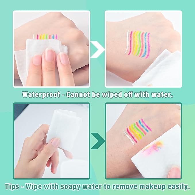 8 Colors Neon Liquid Eyeliner Set, Rainbow UV Glow Neon Makeup Graphic Eyeliners, High Pigmented, Waterproof Smudge-Proof and Long-Lasting Matte Colored Eye Makeup Gift Kit