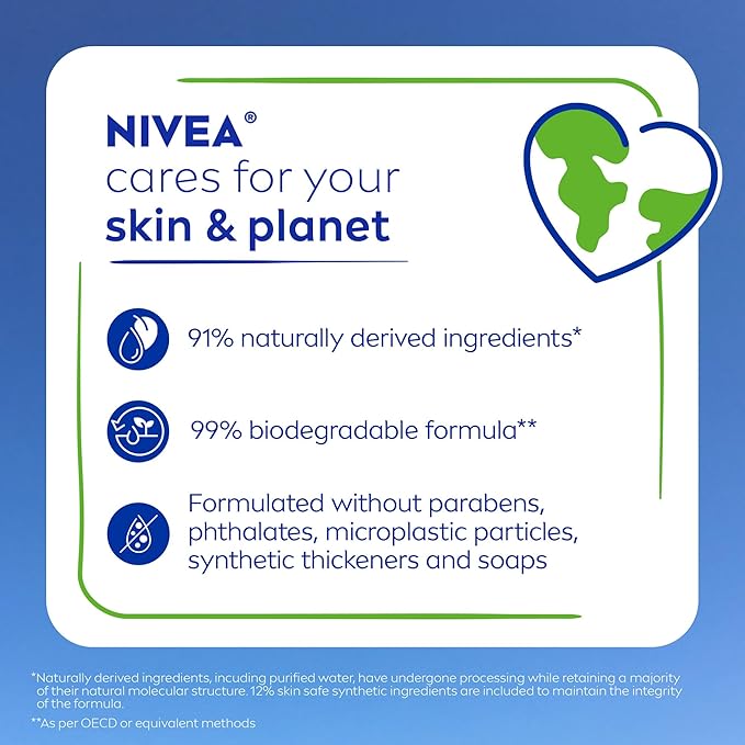 NIVEA Pampering Coconut and Almond Milk Body Wash with Nourishing Serum,Moisturizing Body Wash for Women,Enriched with Provitamin B5 and Vitamin E,20 Fl Oz Bottle,(Pack of 6)
